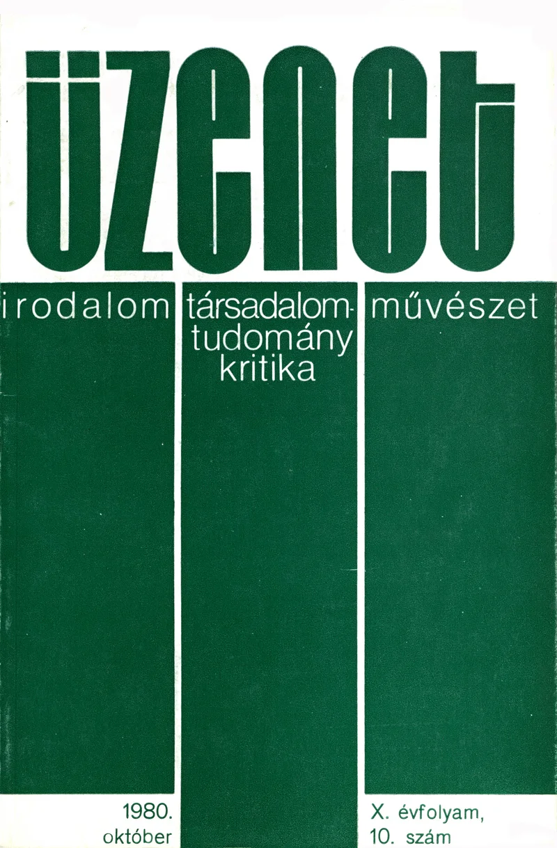 Üzenet, 10. évf. 1980. október. 10. sz. 499–568. oldal