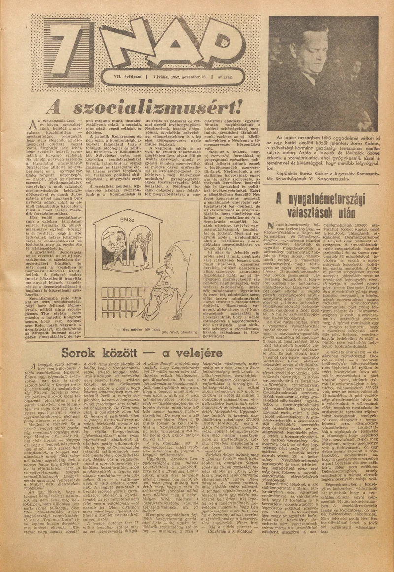 7 Nap, 7. évf. 1952. november 23. 47. sz. 1–12. oldal