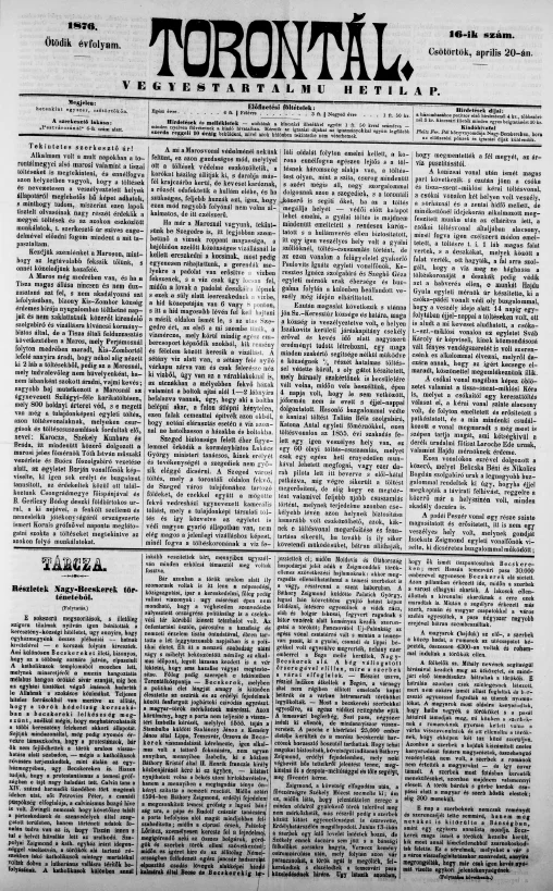 Torontál, 5. évf. 1876. április 20. 16. sz.