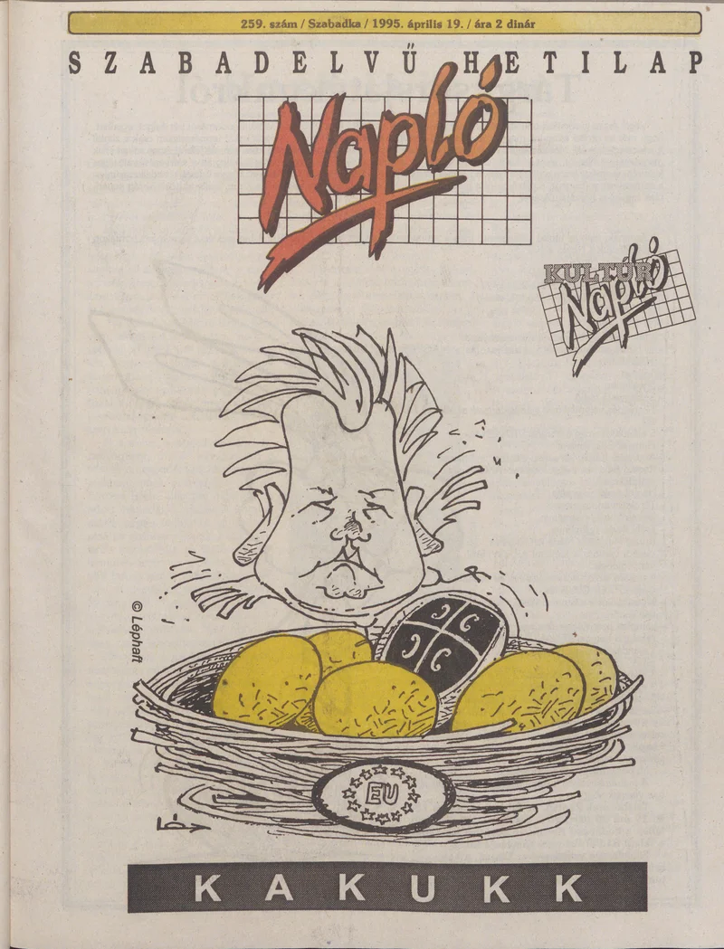 Napló - Szabadelvű hetilap, 6. évf. 1995. április 19. 259. sz.