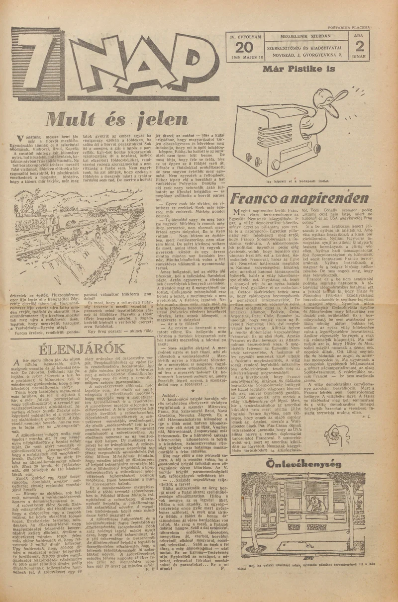 7 Nap, 4. évf. 1949. május 18. 20. sz. 1–4. oldal