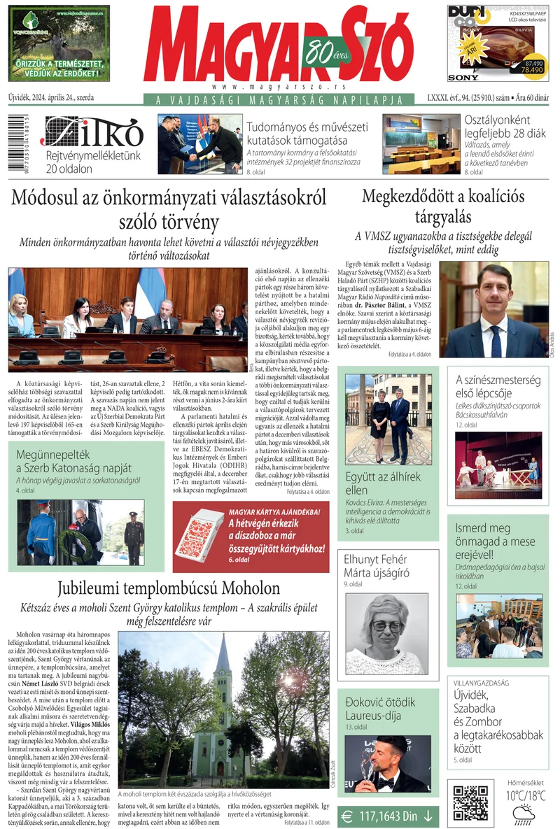 Magyar Szó, 81. évf. 2024. április 24. 94. sz. 1–16. oldal
