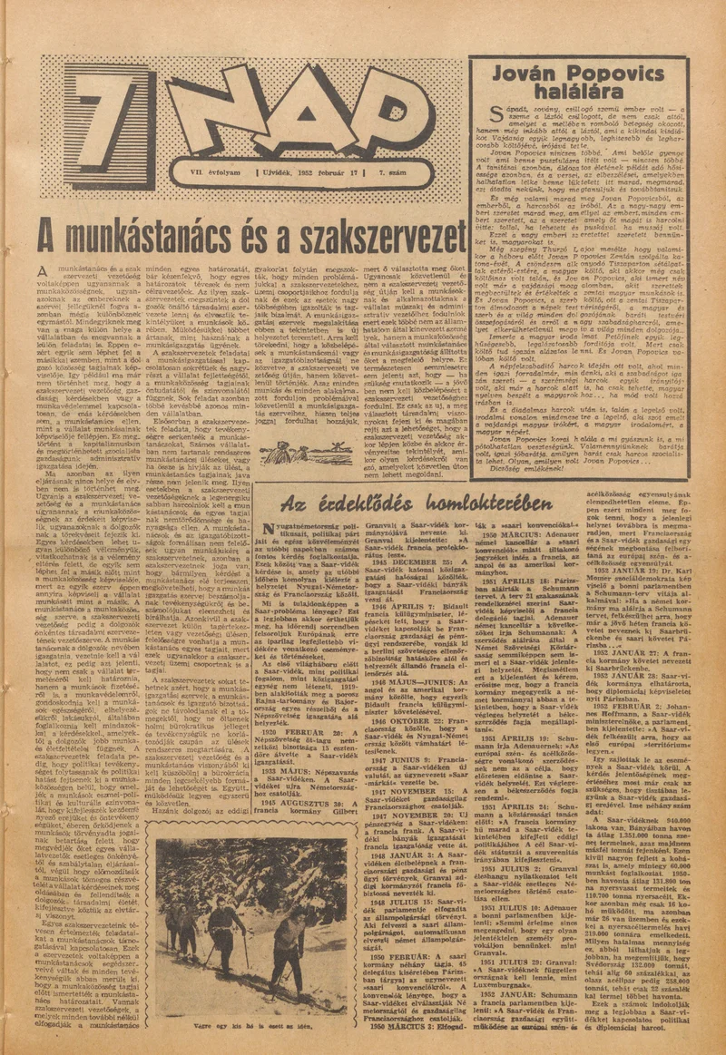 7 Nap, 7. évf. 1952. február 17. 7. sz. 1–12. oldal