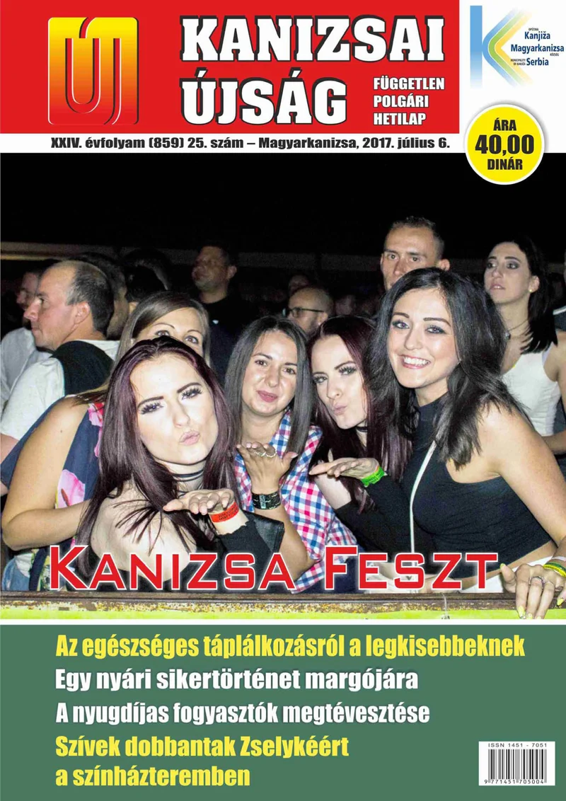 Új Kanizsai Újság, 24. évf. 2017. július 6. 25. sz.