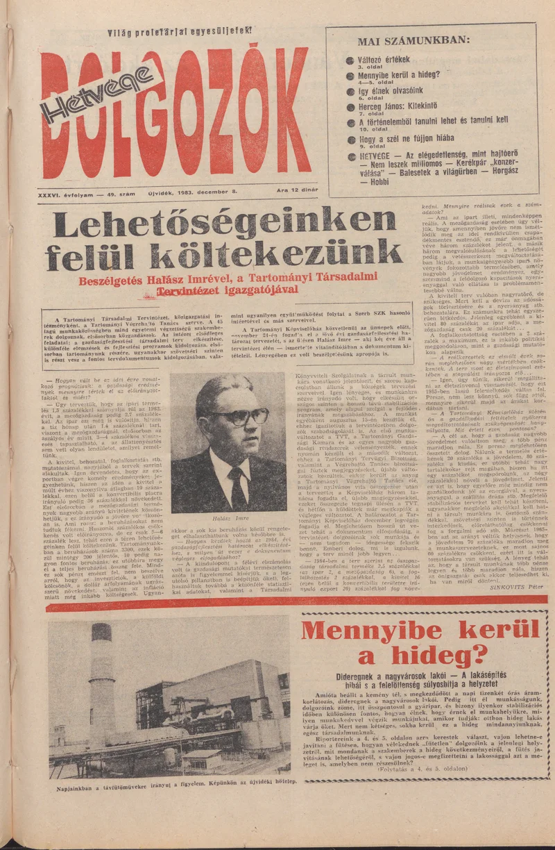 Dolgozók, 37. évf. 1983. december 8. 49. sz.