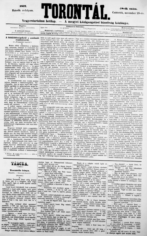 Torontál, 6. évf. 1877. november 29. 48. sz.