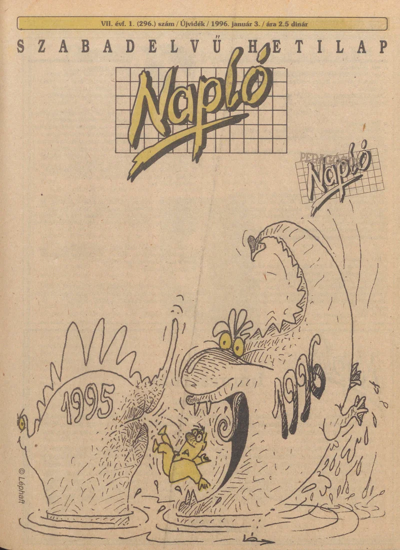 Napló - Szabadelvű hetilap, 7. évf. 1996. január 3. 296. sz.