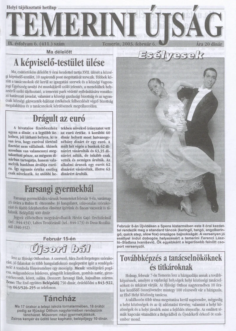 Temerini Újság, 9. évf. 2003. február 6. 6. sz.