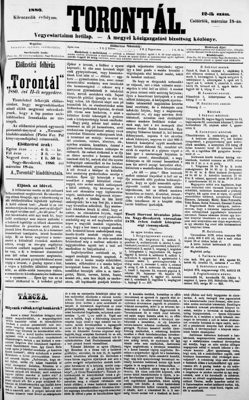Torontál, 9. évf. 1880. március 18. 12. sz.