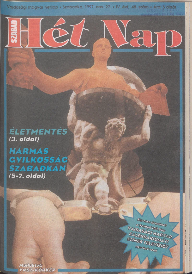 Szabad Hét Nap, 4. évf. 1997. november 27. 48. sz.