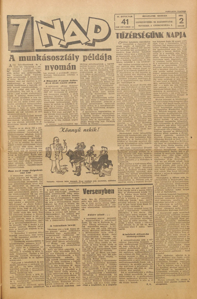 7 Nap, 4. évf. 1949. október 12. 41. sz. 1–4. oldal