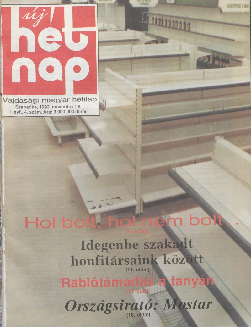 Új Hét Nap, 1. évf. 1993. november 26. 4. sz.