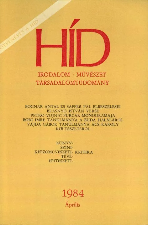 Híd, 48. évf. 1984. április. 4. sz. 389–532. oldal
