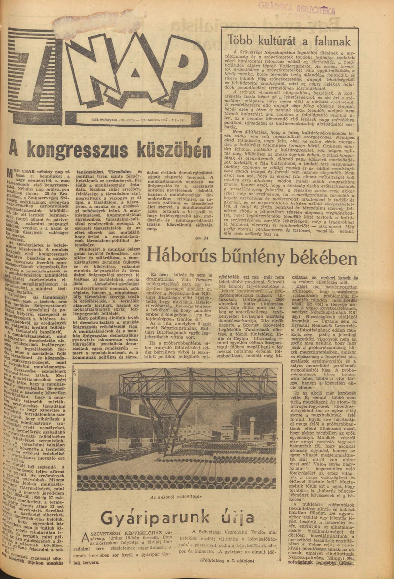 7 Nap, 12. évf. 1957. június 16. 25. sz.