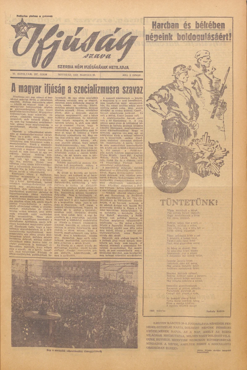 Ifjúság Szava, 6. évf. 1950. március 25. 237. sz.