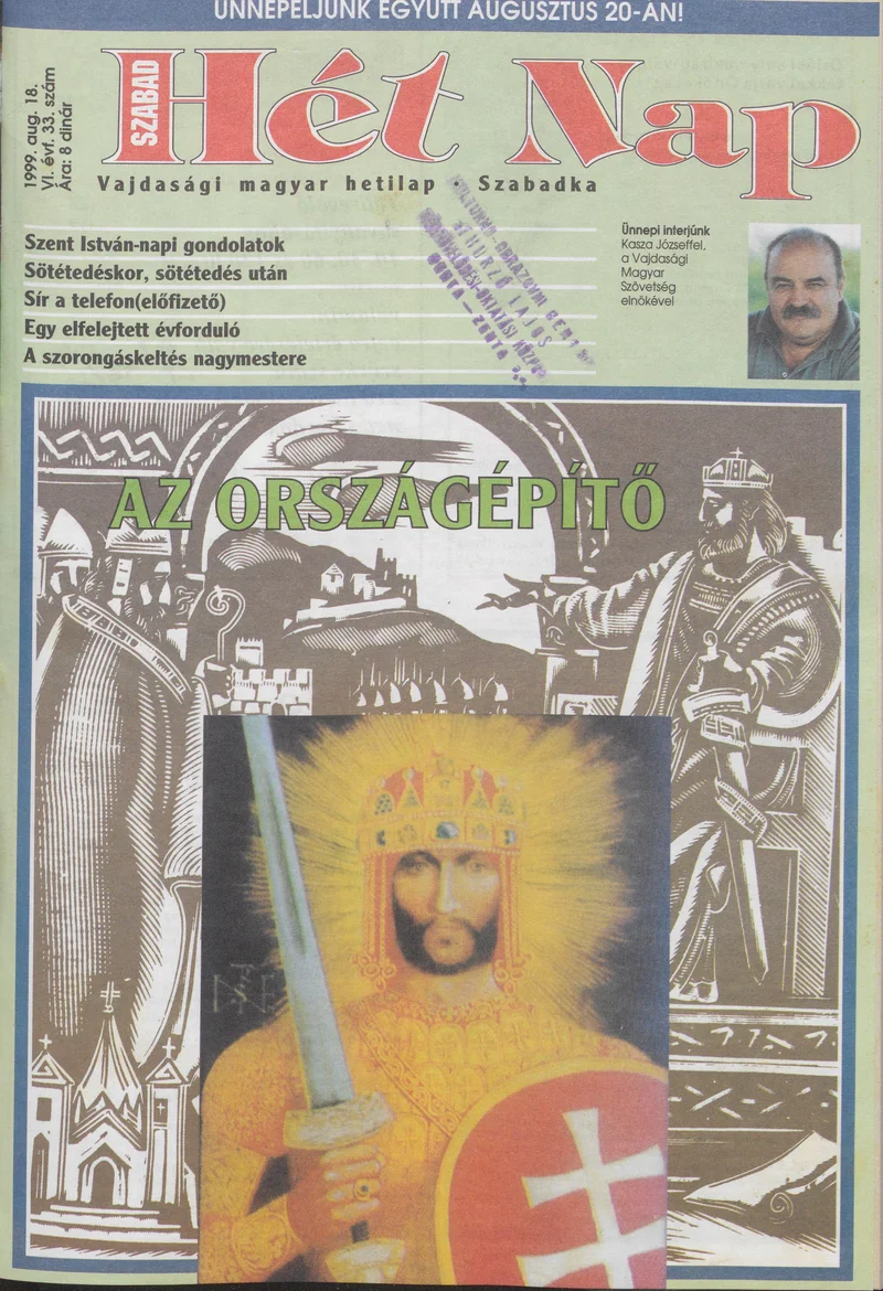 Szabad Hét Nap, 6. évf. 1999. augusztus 18. 33. sz.
