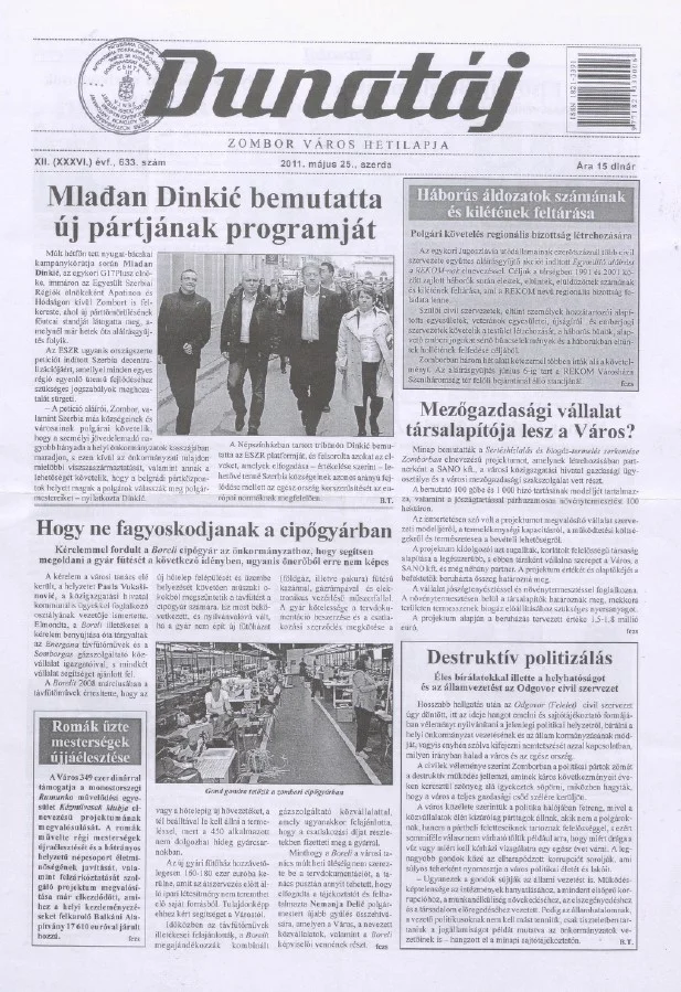 Dunatáj, 13. évf. 2011. május 25. 633. sz.