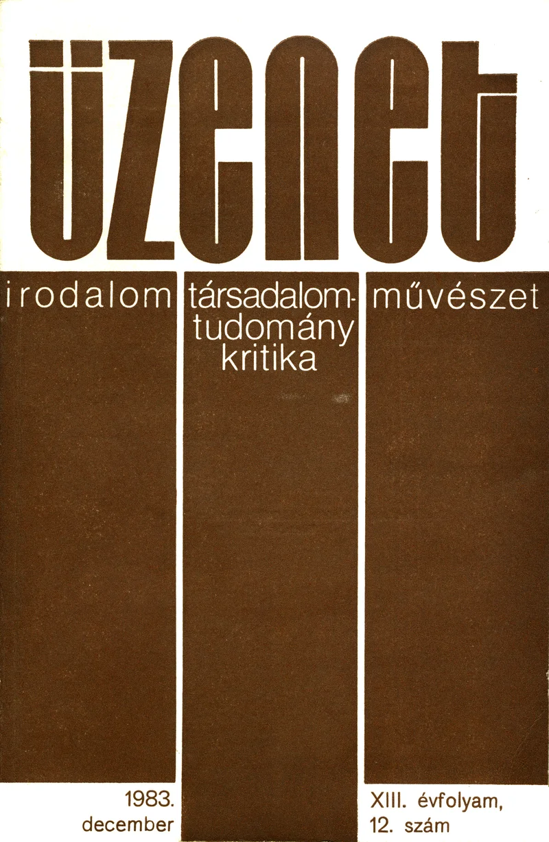 Üzenet, 13. évf. 1983. december. 12. sz. 615–676. oldal