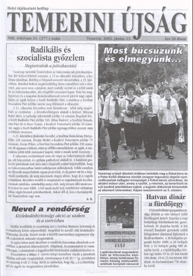 Temerini Újság, 8. évf. 2002. június 13. 24. sz.