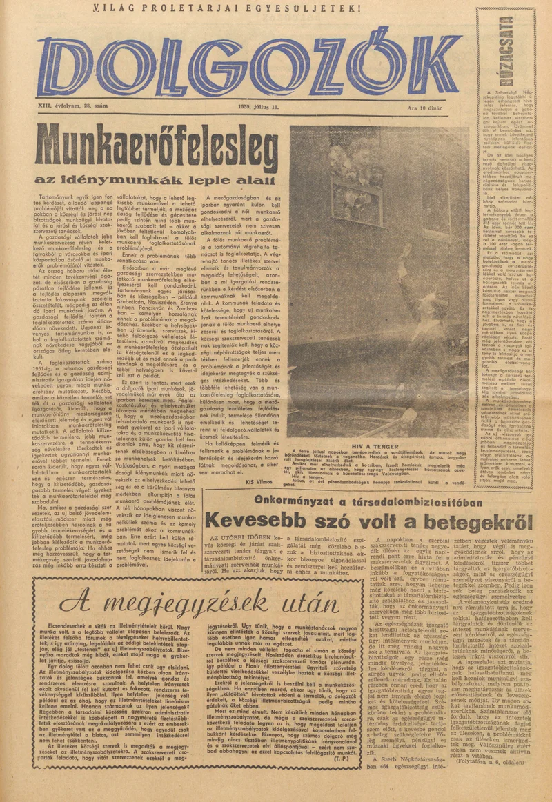 Dolgozók, 13. évf. 1959. július 10. 28. sz.