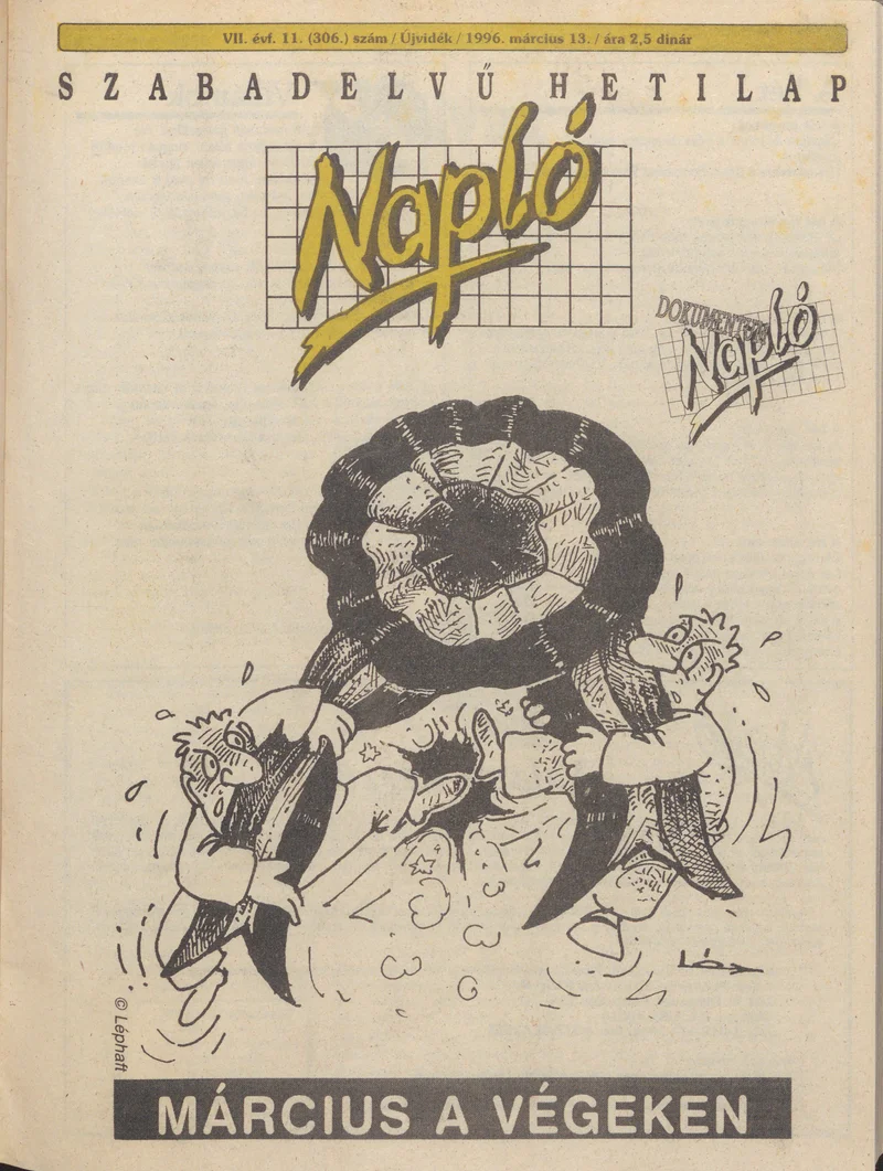 Napló - Szabadelvű hetilap, 7. évf. 1996. március 13. 306. sz.