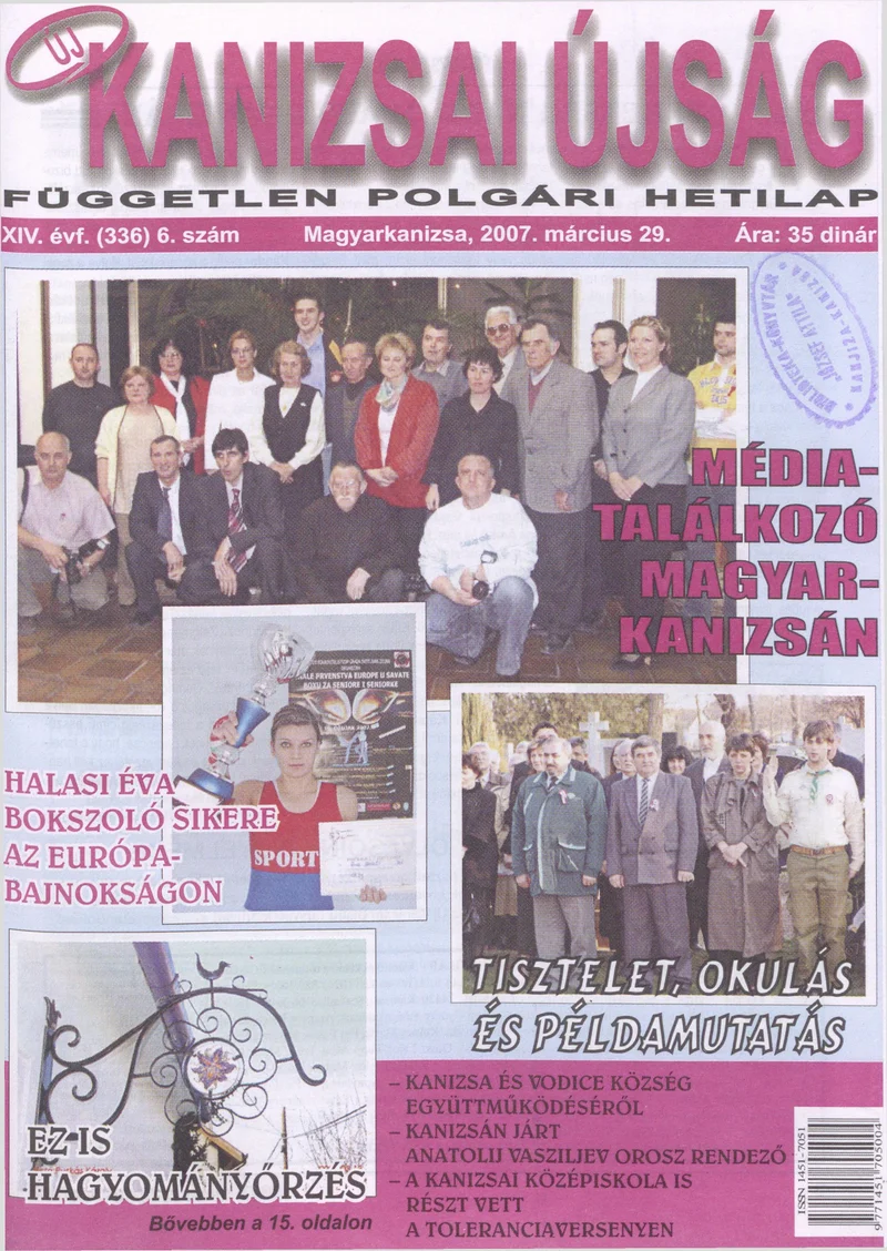 Új Kanizsai Újság, 14. évf. 2007. március 29. 6. sz.