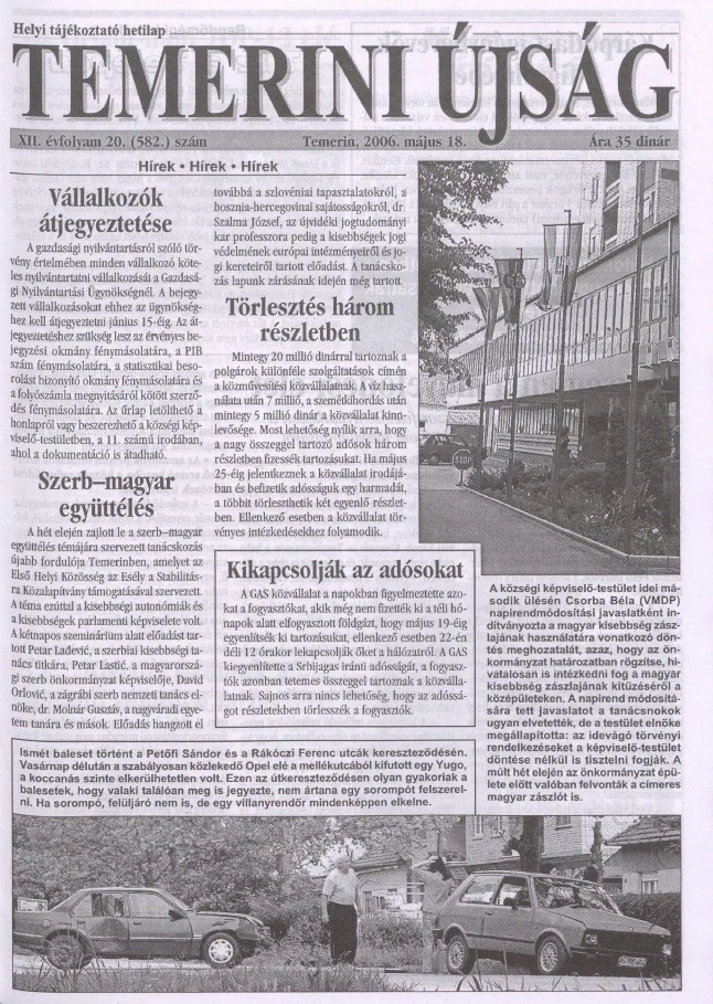 Temerini Újság, 12. évf. 2006. május 18. 20. sz.
