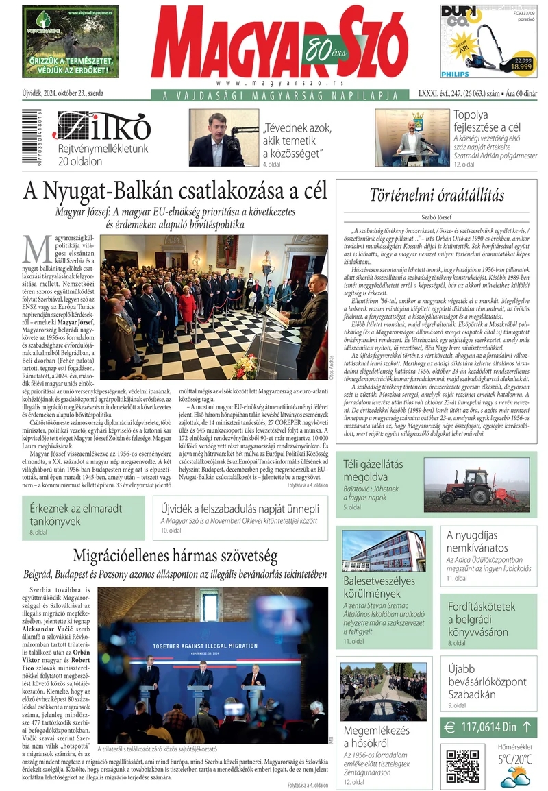 Magyar Szó, 81. évf. 2024. október 23. 247. sz. 1–16. oldal