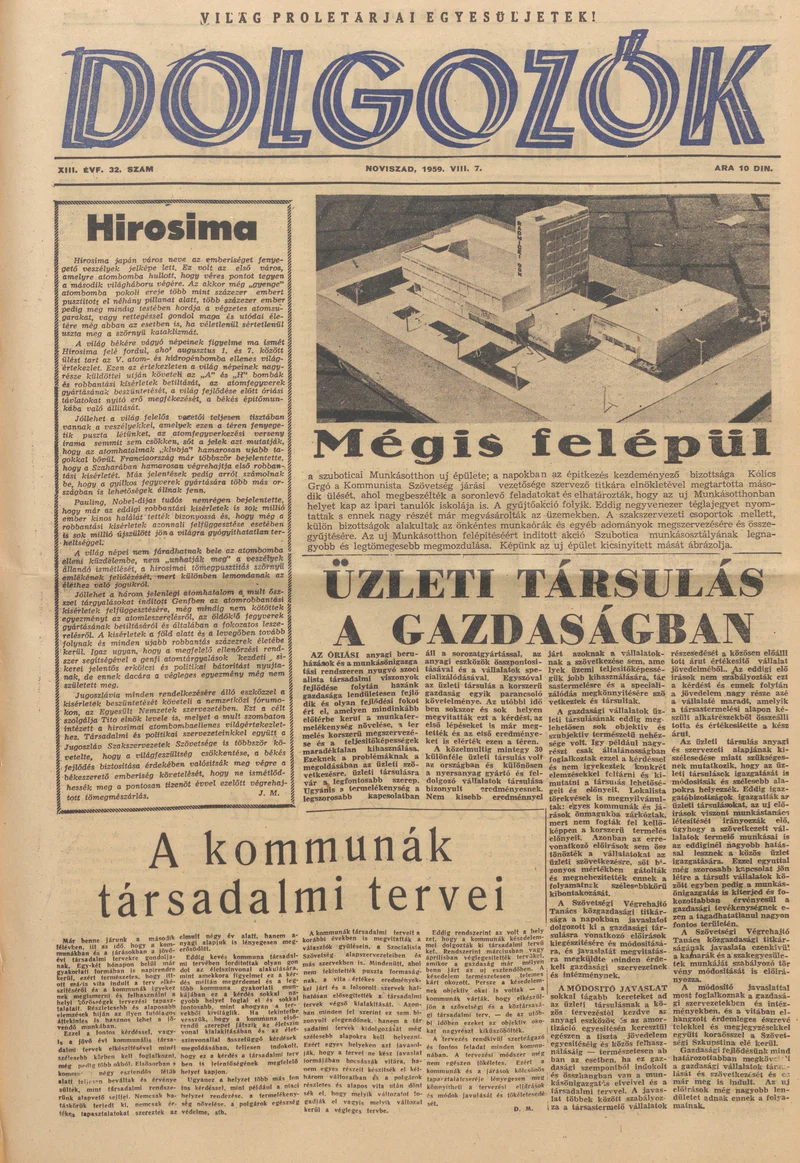 Dolgozók, 13. évf. 1959. augusztus 7. 32. sz.