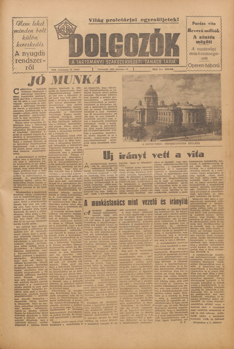 Dolgozók, 8. évf. 1954. március 16. 12. sz.