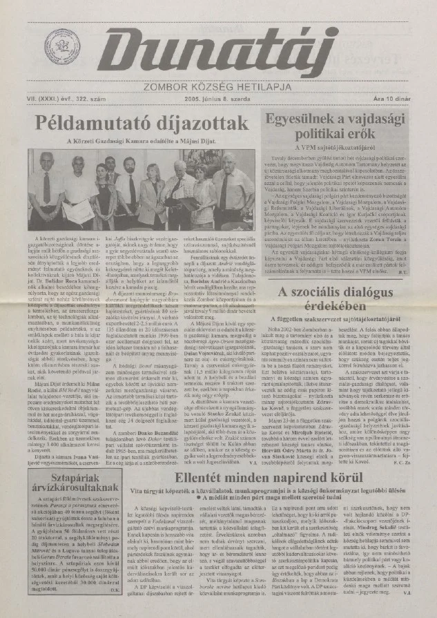 Dunatáj, 7. évf. 2005. június 8. 322. sz.