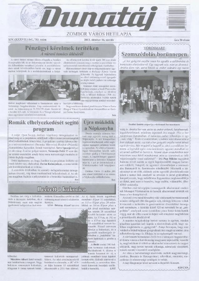 Dunatáj, 15. évf. 2013. október 16. 753. sz.
