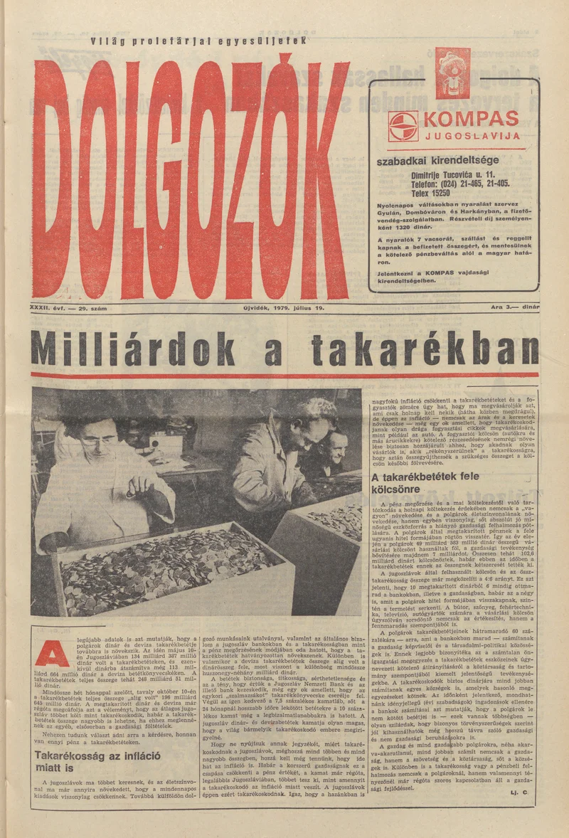 Dolgozók, 33. évf. 1979. július 19. 29. sz.