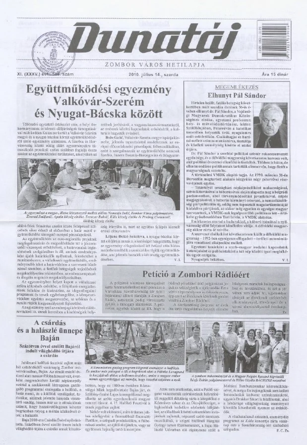 Dunatáj, 12. évf. 2010. július 14. 588. sz.