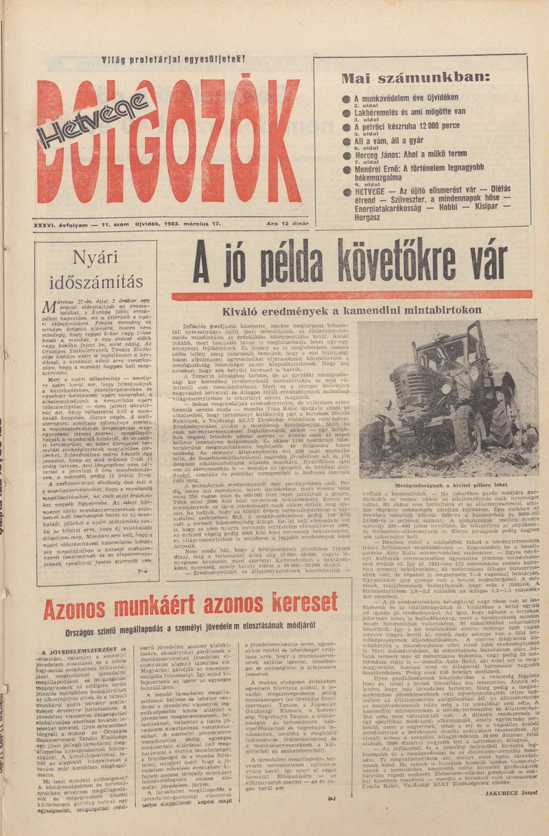 Dolgozók, 37. évf. 1983. március 17. 11. sz.