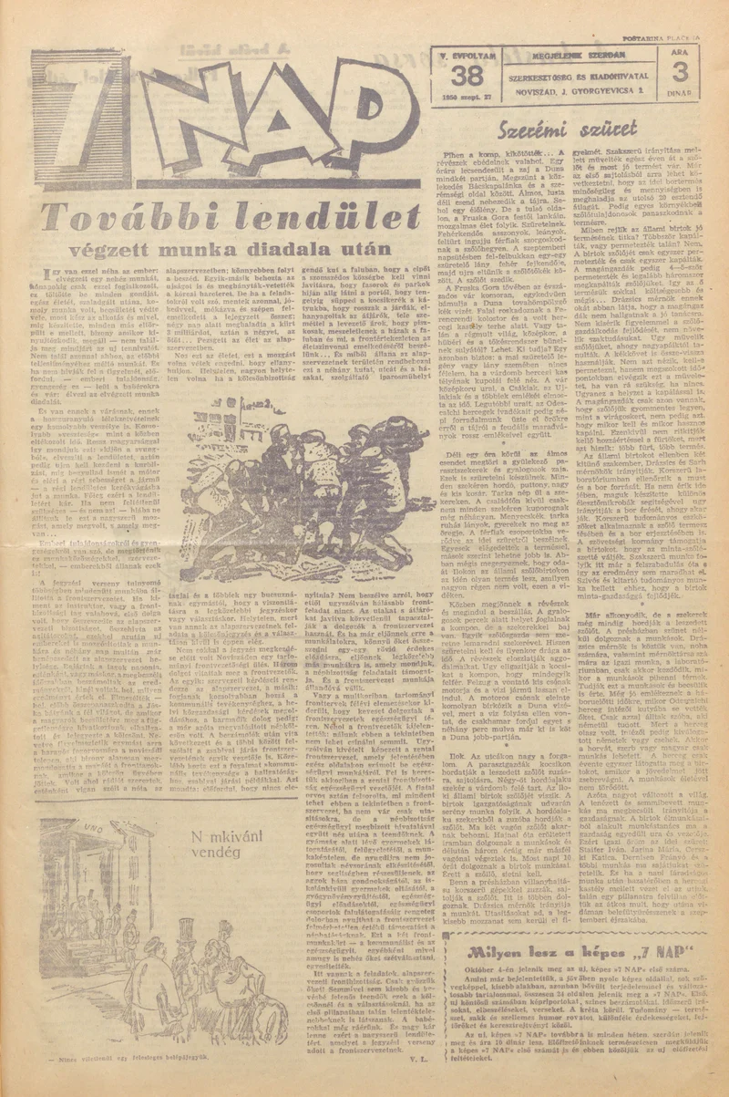 7 Nap, 5. évf. 1950. szeptember 27. 38. sz.