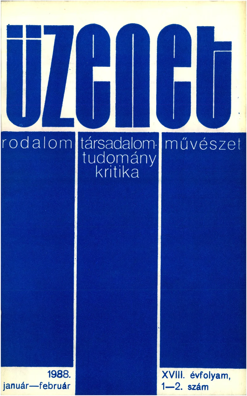 Üzenet, 18. évf. 1988. január – február. 1–2. sz. 1–119. oldal