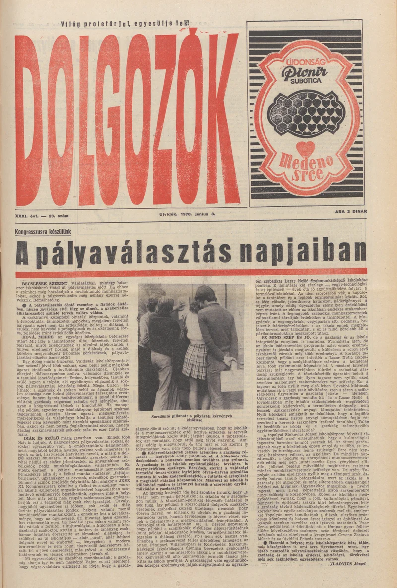 Dolgozók, 32. évf. 1978. június 8. 23. sz.