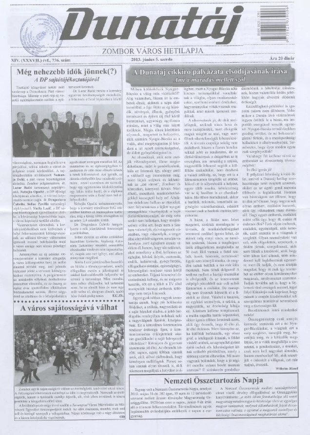 Dunatáj, 15. évf. 2013. június 5. 736. sz.