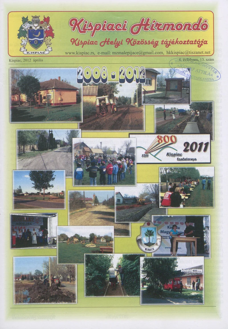 Kispiaci Hírmondó, 4. évf. 2012. április. 13. sz.