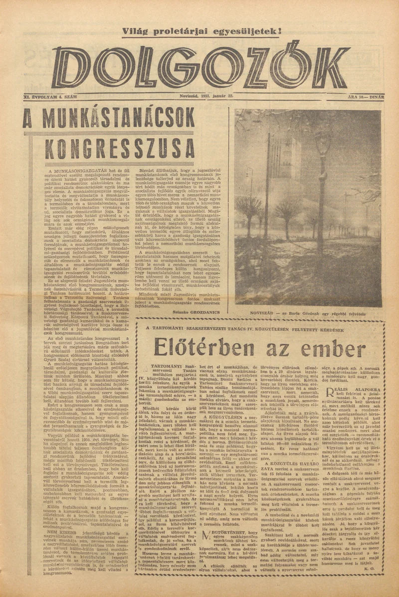 Dolgozók, 11. évf. 1957. január 22. 4. sz.