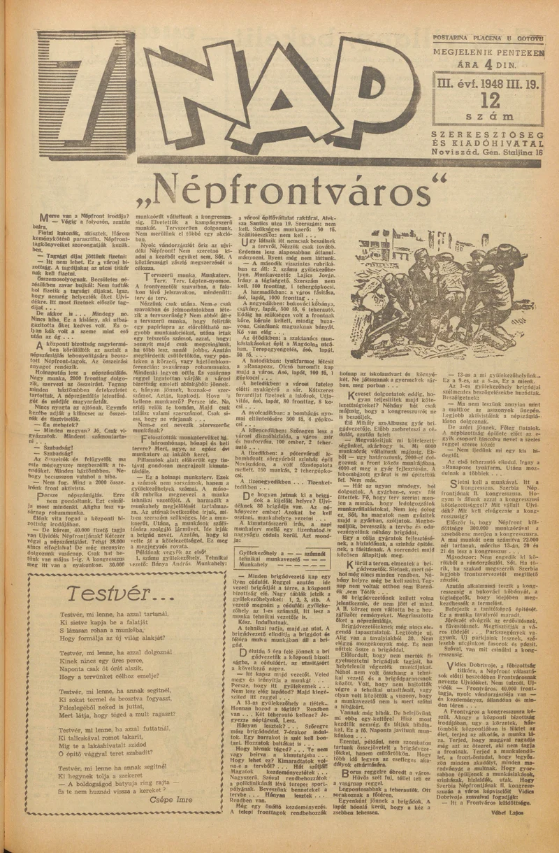 7 Nap, 3. évf. 1948. március 19. 12. sz. 1–10. oldal