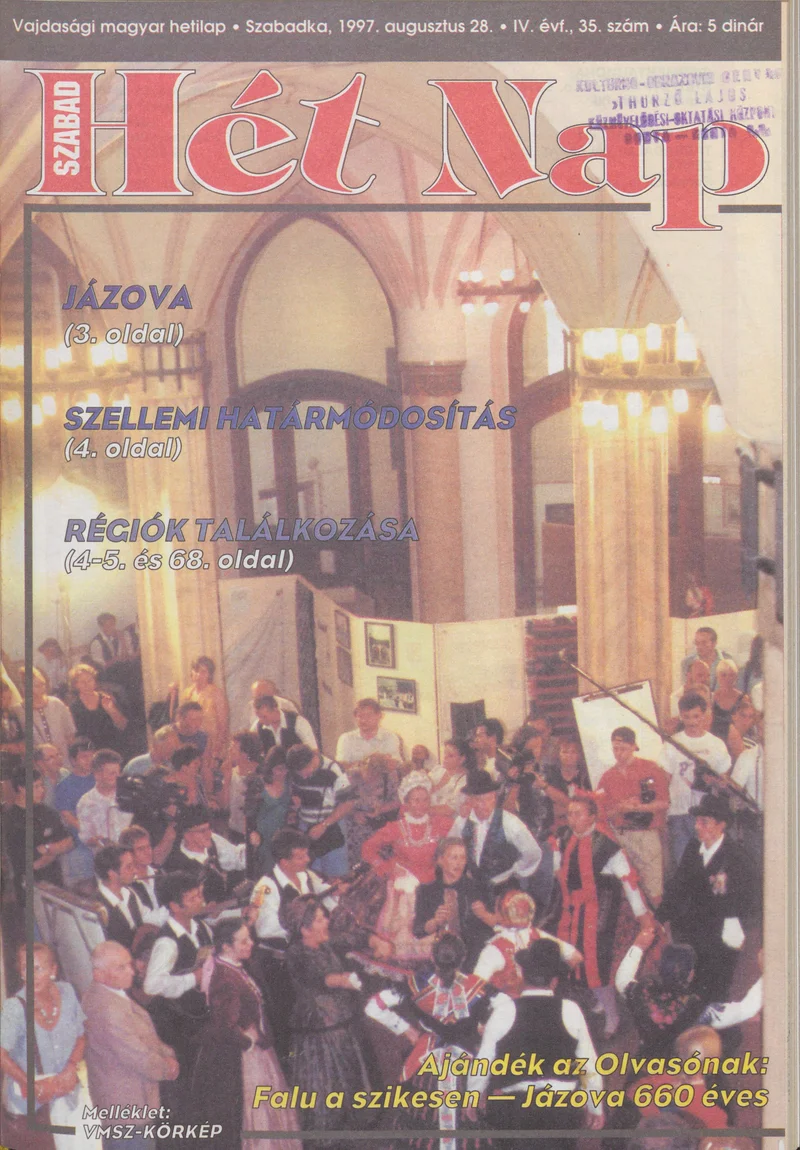 Szabad Hét Nap, 4. évf. 1997. augusztus 28. 35. sz.