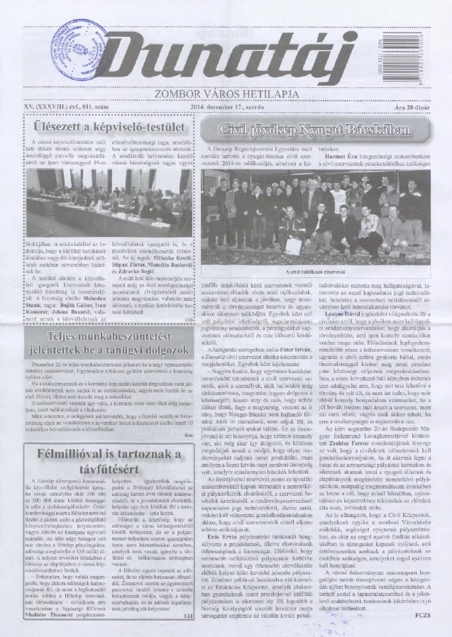 Dunatáj, 16. évf. 2014. december 17. 811. sz.