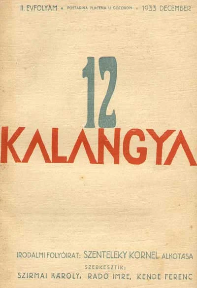Kalangya, 2. évf. 1933. december. 12. sz. 733–808. oldal