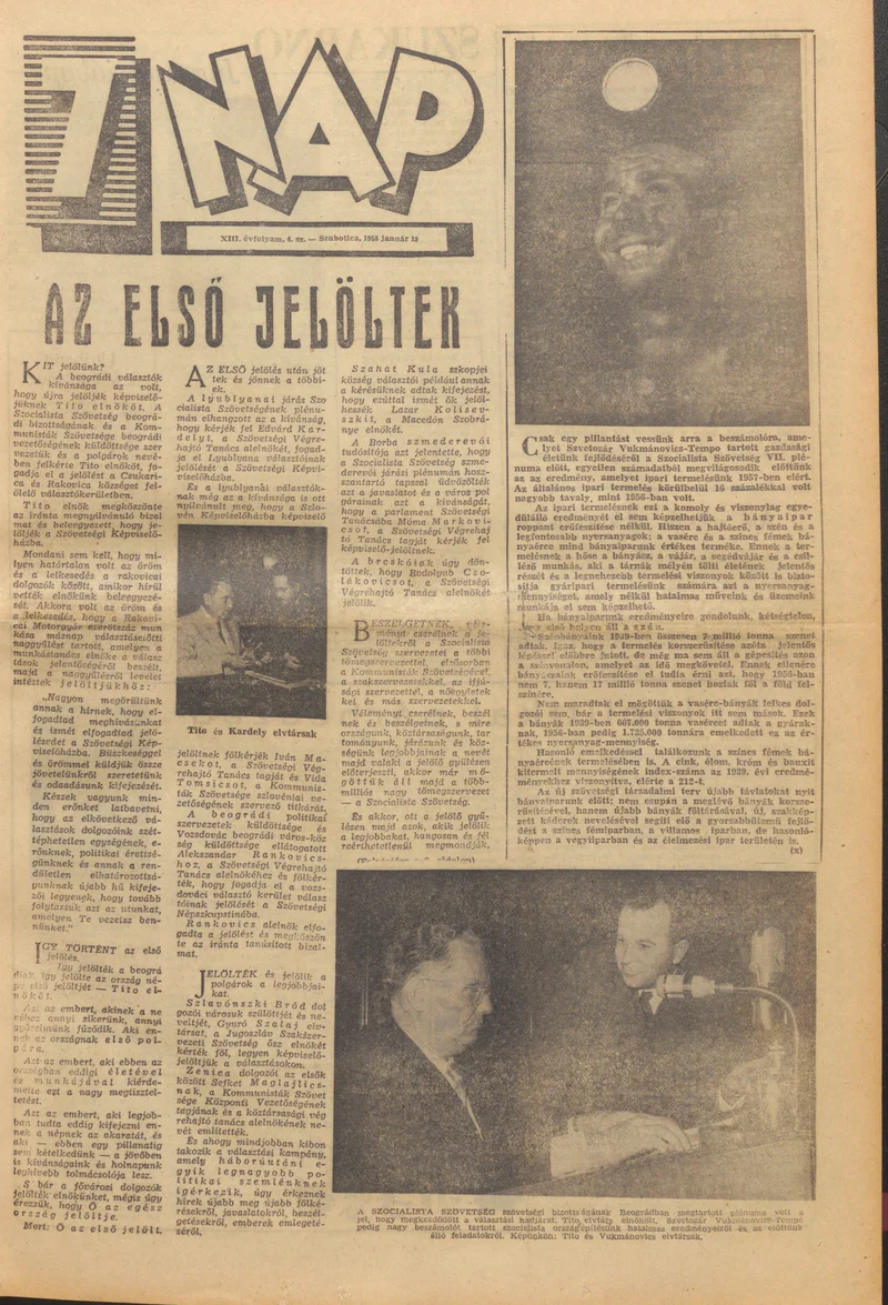 7 Nap, 13. évf. 1958. január 19. 4. sz.