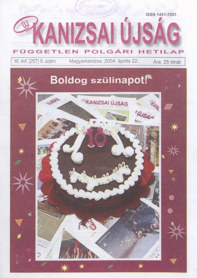 Új Kanizsai Újság, 11. évf. 2004. április 22. 8. sz.