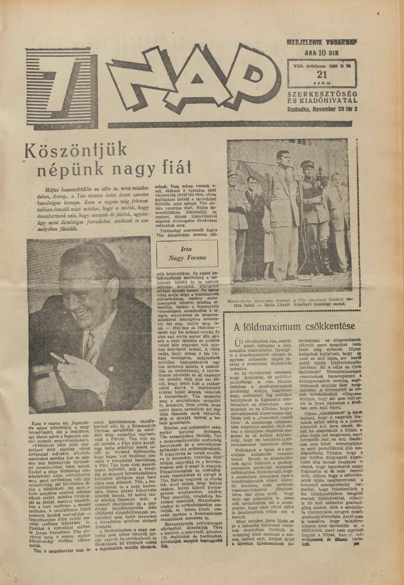 7 Nap, 8. évf. 1953. május 24. 21. sz. 1–16. oldal