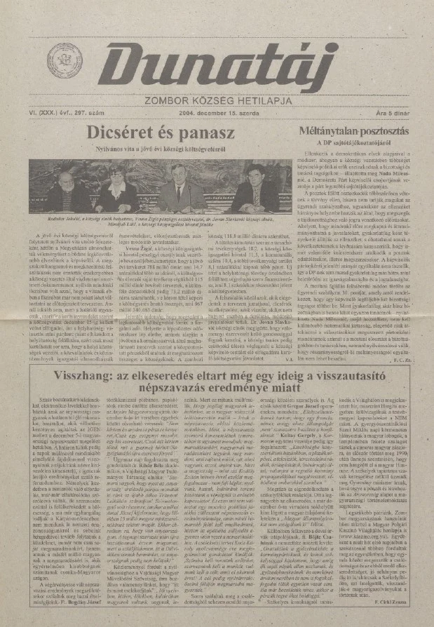 Dunatáj, 6. évf. 2004. december 15. 297. sz.