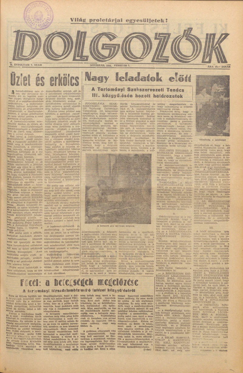 Dolgozók, 10. évf. 1956. február 7. 7. sz.